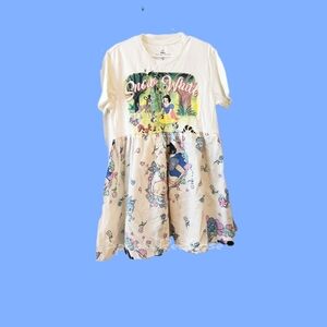 Snow White Graphic Midi Dress - Cream